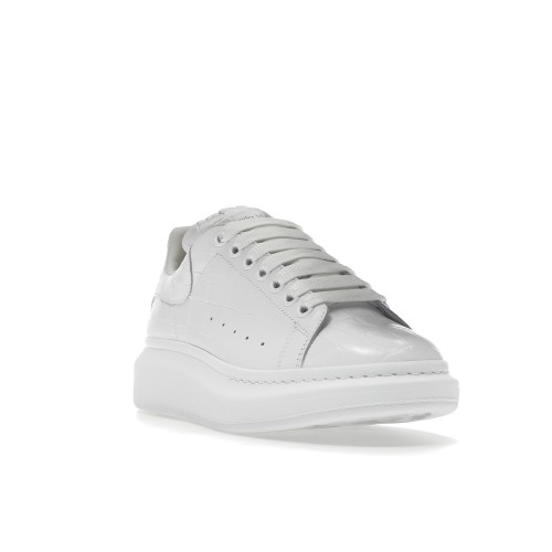 Кроссы Alexander McQueen Oversized White White Croc - мужская сетка размеров