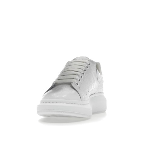 Кроссы Alexander McQueen Oversized White White Croc - мужская сетка размеров