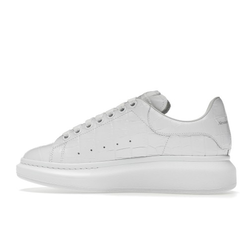 Кроссы Alexander McQueen Oversized White White Croc - мужская сетка размеров