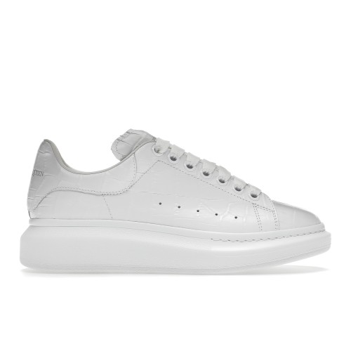Кроссы Alexander McQueen Oversized White White Croc - мужская сетка размеров