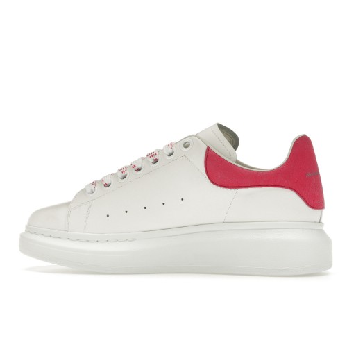Кроссы Alexander McQueen Oversized White Peony Pink (W) - женская сетка размеров