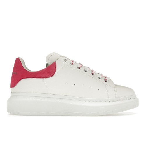 Кроссы Alexander McQueen Oversized White Peony Pink (W) - женская сетка размеров