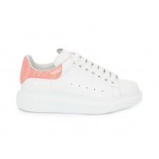 Alexander McQueen Oversized Pastel Pink Embossed Patent Croco