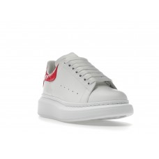 Женские кроссовки Alexander McQueen Oversized Patent Pink Embossed Croco (W)