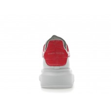 Женские кроссовки Alexander McQueen Oversized Patent Pink Embossed Croco (W)