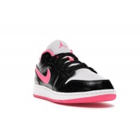 Подростковые Jordan 1 Low Black White Hyper Pink (GS)