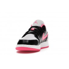 Подростковые Jordan 1 Low Black White Hyper Pink (GS)