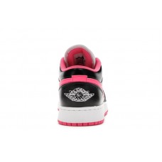 Подростковые Jordan 1 Low Black White Hyper Pink (GS)