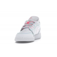 Подростковые Jordan 1 Low White Green Pink (GS)