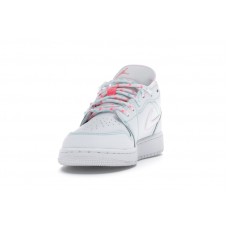 Подростковые Jordan 1 Low White Green Pink (GS)