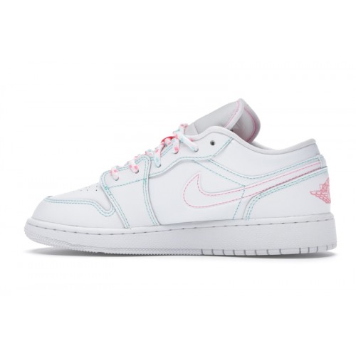 Air Jordan 1 Low GS Aurora Green - подростковая сетка размеров