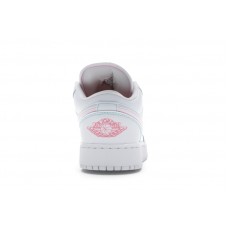 Подростковые Jordan 1 Low White Green Pink (GS)