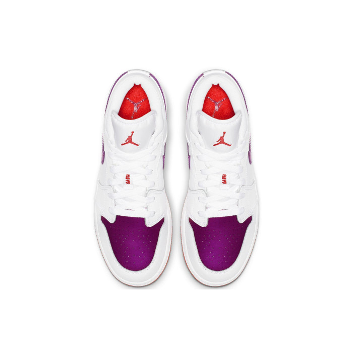 Air Jordan 1 Low GS White Berry - подростковая сетка размеров Air Jordan 1 Low GS White Berry - подростковая сетка размеров