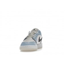 Подростковые Jordan 1 Low Ice Blue Black (GS)