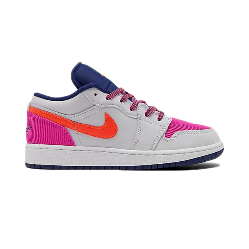 Кроссы Jordan 1 Low Pink Corduroy (GS) - подростковая сетка размеров