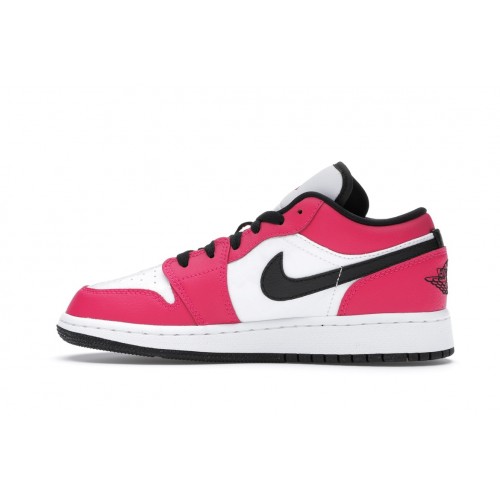 Кроссы Jordan 1 Low Rush Pink (GS) - подростковая сетка размеров