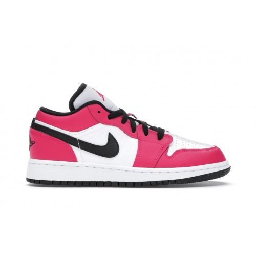 Кроссы Jordan 1 Low Rush Pink (GS) - подростковая сетка размеров