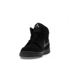 Jordan 1 Mid Black Black White