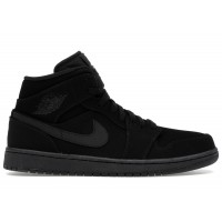 Jordan 1 Mid Black Black White
