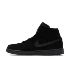 Jordan 1 Mid Black Black White