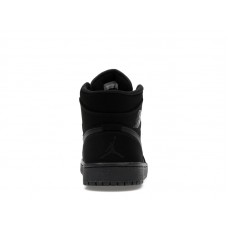 Jordan 1 Mid Black Black White
