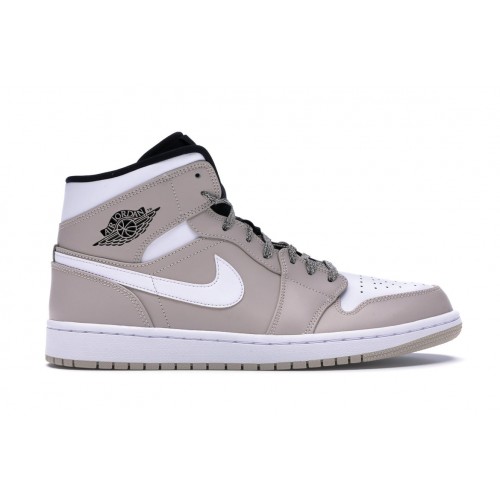 Кроссы Jordan 1 Mid Desert Sand - мужская сетка размеров