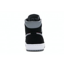 Jordan 1 Mid Black Particle Grey Gym Red