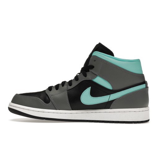 Кроссы Jordan 1 Mid Grey Aqua - мужская сетка размеров