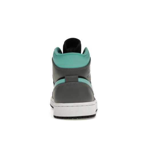 Кроссы Jordan 1 Mid Grey Aqua - мужская сетка размеров