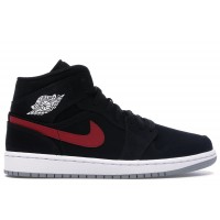 Кроссовки Jordan 1 Mid Multi-Color Swoosh Black