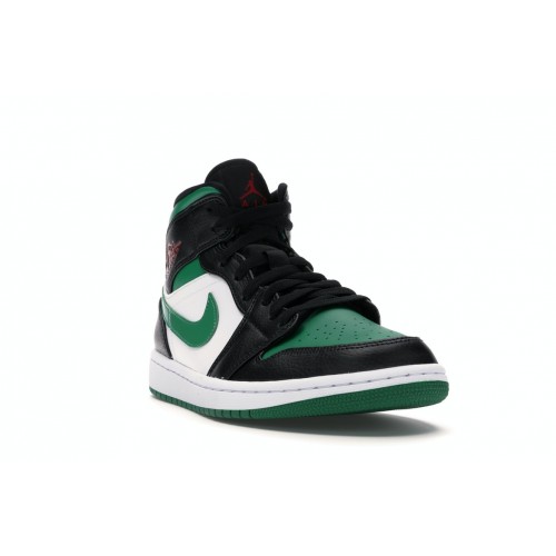 Кроссы Jordan 1 Mid Green Toe - мужская сетка размеров