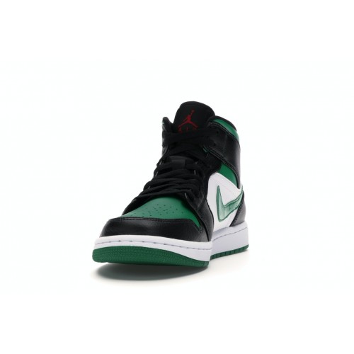Кроссы Jordan 1 Mid Green Toe - мужская сетка размеров