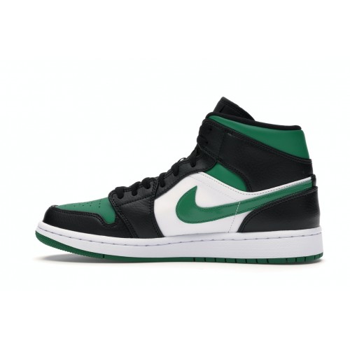 Кроссы Jordan 1 Mid Green Toe - мужская сетка размеров