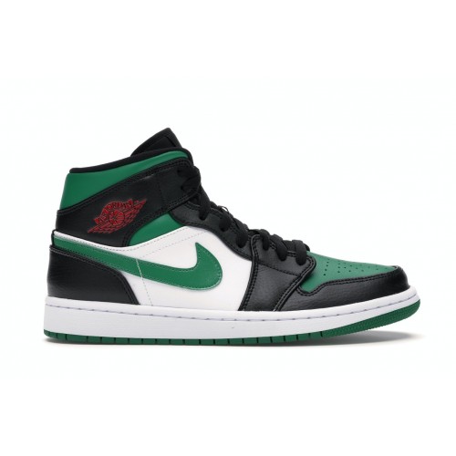 Кроссы Jordan 1 Mid Green Toe - мужская сетка размеров