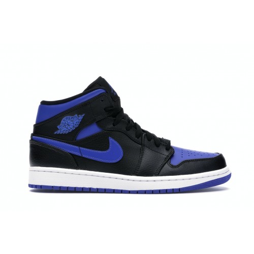Кроссы Jordan 1 Mid Royal (2020) - мужская сетка размеров