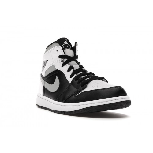Кроссы Jordan 1 Mid White Shadow - мужская сетка размеров