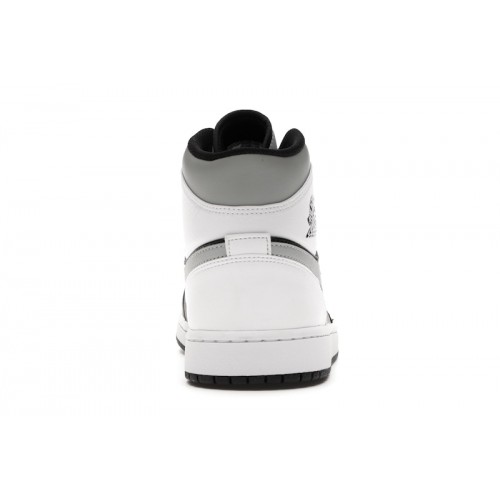 Кроссы Jordan 1 Mid White Shadow - мужская сетка размеров