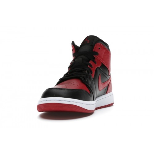 Кроссы Jordan 1 Mid Banned (2020) - мужская сетка размеров
