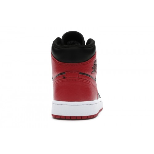 Кроссы Jordan 1 Mid Banned (2020) - мужская сетка размеров