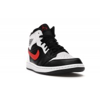 Jordan 1 Mid Black Chile Red White