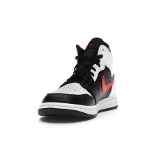 Jordan 1 Mid Black Chile Red White