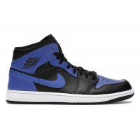 Кроссовки Jordan 1 Mid Hyper Royal Tumbled Leather