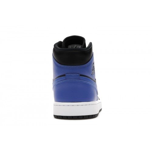 Кроссы Jordan 1 Mid Hyper Royal Tumbled Leather - мужская сетка размеров