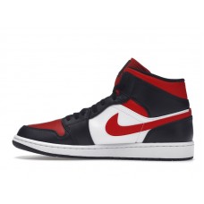 Jordan 1 Mid White Black Red (2022)