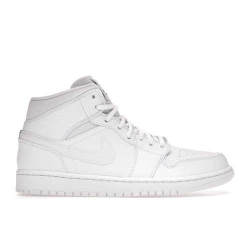 Кроссы Jordan 1 Retro Mid White (2017) - мужская сетка размеров