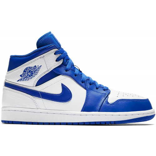 Кроссы Jordan 1 Mid Hyper Royal - мужская сетка размеров