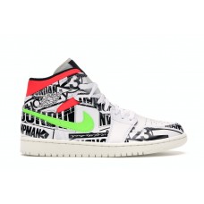 Кроссовки Jordan 1 Mid All Over Logos