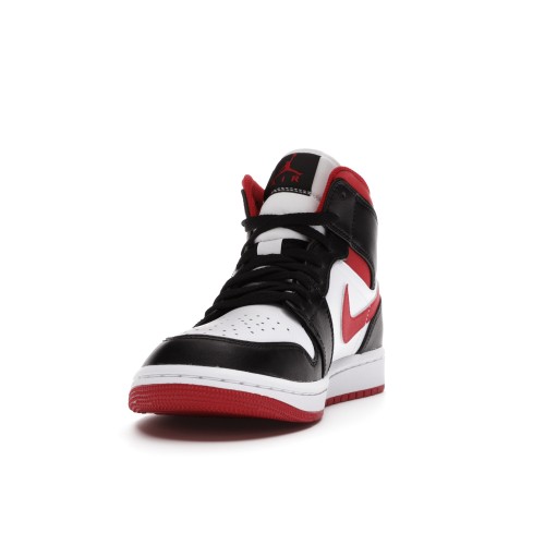 Кроссы Jordan 1 Mid Gym Red Black White - мужская сетка размеров