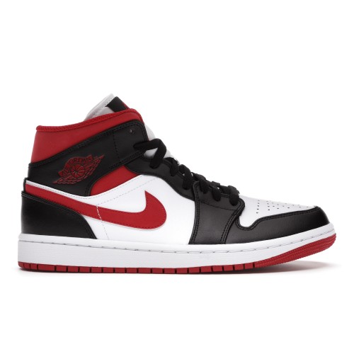Кроссы Jordan 1 Mid Gym Red Black White - мужская сетка размеров