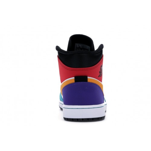 Кроссы Jordan 1 Mid Bred Multi-Color - мужская сетка размеров